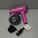 Conair Hair Dryer with Retractable Cord, 1875W Blow Dryer, 3 Heat Settings, 2 Speeds, Blow Dryer with Diffuser and Concentrator Attachments, Ionic + Tourmaline Technology, Pink