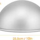 10 Inches Dome Cake Pan, Football Cake Pan, Hemisphere, DIY 3D Soccer Birthday Pan, Aluminum Cake Mold Nonstick Baking Tool (10 inch)