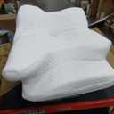 Emircey Clinical-Level Relief Cervical Neck Pillow for Sleeping, Orthopedic Contour Memory Foam Pillow for Side Sleepers, Cooling Pillow for Neck Relief, Ergonomic for Back Stomach Sleepers (Snow White)