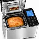 25‑IN‑1 Bread Maker, 2LB One‑Touch Control Bread Machine with Visible Lid, Auto Nut Dispenser & 13‑Hour Delay Timer, Easy‑Use for Beginners