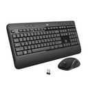Logitech MK540 Advanced Wireless Keyboard and Mouse Combo for Windows, 2.4 GHz Unifying USB-Receiver, Multimedia Hotkeys, for PC, Laptop