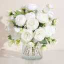 Luyue 2 Packs Peonies Artificial Flowers Vintage Faux Peony Bouquet Fake Flower for Vase Silk Floral Arrangements for Table Centerpiece Wedding Decoration Indoor Home Decor