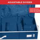 HOLDN STORAGE Premium Wrapping Paper Storage Container - Durable 600D Tear-Proof, Fits 27 Rolls Gift Wrap, Extra Pockets for Ribbons & Bows, Underbed Storage - Ideal for Holiday Christmas, Blue