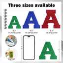 5 x 6-1/2" Varsity Letter Patches Blue Iron On Letters Letterman Jacket Patches Chenille Large Iron On Letters for Clothing Jacket/Hoodie/Varsity J