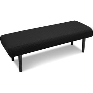 Stretch Bench Covers, Bench Seat Covers, Bench Cushions Covers, Printed Bench Seat Protector, Washable Bench Slipcover, Rectangle Bench Covers for Dining Room, Living Room, Kitchen(Argyle black)