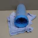 Professional 7 in 1 Dog Paw Cleaner for Dogs & Cats - Includes 1 Portable Paw Washer, 1 Bath Brush, 2 Dog Toothbrushes and 3 Absorbent Towels Note: Fits Paws 2.5 to 3.5 Inches Wide (Large, Blue)