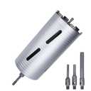 5 inch Diamond Dry Core Drill Bit, 10" Drilling Depth, 5/8"-11 Thread Core Drill Bit for Concrete Masonry Brick Block, Includes 3 Adapters SDS Plus, SDS Max and Hex (5 inch)