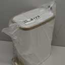 CEROELDA Small Bathroom Trash Can with Lid Soft Close-5L/1.3 Gal Stainless Steel Garbage Can-Step Pedal Wastebasket Slim Trash Bin for Office, Bedroom, Toilet, Live Room-White