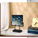 MorningRo 4 Pcs Square Metal Display Stands 6 Inch Plate Frame Holder Easel Stand for Art Panels, Picture, Photos, Plaques