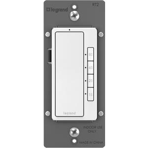 Legrand Radiant Digital Countdown Timer Rocker Light Switch, For Home Lighting Control, with Locator & Time Indicator, 60/40/20/10 Minute Settings, RT2WCCV4, White, 1 Count