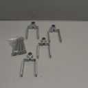 4 Pcs 2'' x 2'' Square Post Female Hinges 5/8'' Pintle Square Chain Link Fence Gate Post Galvanized Steel Hinge with Bolts and Nuts for Repairing and Replacing Fence Gate