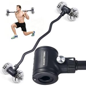 Dumbbell to Barbell Converter Bar, EZ Curl Barbell Adapter