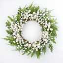 FloralElegance Artificial Winter Wreath 20 Inch White Berry Wreath Winter Wreaths for Front Door with Holly Berries for Xmas Winter Holidays