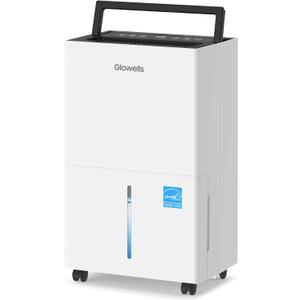 Glowells 4500 Sq.Ft Energy Star Dehumidifier for Basement with Drain Hose, 52 Pints Dehumidifiers for Home, Large Room, RV, Three Modes, Intelligent Humidistat, Quiet Smart Compressor, Auto Defrost