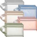 20 Pack Mesh Zipper Pouches A4 Size, Double Layer Mesh Storage Bags with Zipper Handle for Organizing Documents, Cosmetics, Toiletries, Office Supplies, Travel Essentials and Home Organization