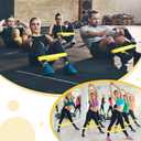 12 Pcs Latex Resistance Loop Exercise Bands for Booty Workout Stretch Exercise Bands Non Slip for Legs Squat Resistance Loop Women Men Starter Butt Hip Thigh Fitness (Yellow)