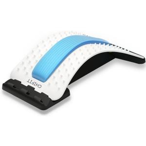 Multi-Level Back Stretching Device - Immediate Relief for Herniated Disc, Sciatica, Scoliosis, Lower and Upper Back Stretcher Support and Pain Relief (Blue)