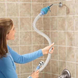 Slip-On Tub Hose 5FT - Flexible Bathtub Faucet Sprayer Attachment for Cleaning & Pet Care -Dog Shower Hose- No Installation - Fits Faucets Up to 3" Wide - Portable