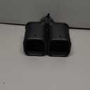 Dual Exhaust Tips 2.5 inch Inlet, Universal Stainless Steel Curved Exhaust Tips Square Dual Tip Car Exhaust Pipe Muffler Tail Throat Tail Pipe Modification Tip (Curved,Frosted Black)