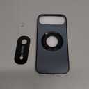 Magnetic Series Design for iPhone Air Case, [Compatible with MagSafe][Military Drop & Full Camera Lens Protector] Large Window Logo View Dust-Proof Matte Shockproof Cover, Black