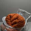 CozyLux Queen Comforter Set Burnt Orange Seersucker 7 Pieces Bed in a Bag Queen Comforter Set with Sheets Terracotta Luxury Bedding Set with Down Alternative Comforter, Sheets, Pillowcases & Shams