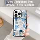 Classic Religious Sayings Christian Phone Case Fit for iPhone 14 Pro  TPU Blue Aesthetic Cross God Jesus Phone Cover Gift for Boy Girl Men Women