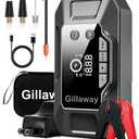 Gillaway Q11 4000A Jump Starter, Portable Car Jump Starter with Air Compressor, 150PSI Car Battery Jump Starter (9.0 Gas/8.0L Diesel), 12V Jump Box Car Battery Jumper Starter with Large LCD Display