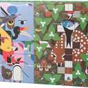 Pomegranate 120Piece Charley Harper Jigsaw Puzzle for Adults & Families, DoubleSided Mini Set of 4, Matte Finish, Snug Fit