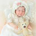 Reborn Baby Dolls, 22Inch Realistic Sleeping Girl Reborn Baby Doll with Feeding Toy, Gift for Kids Age 3+