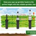 1.5 Inch Pop-Up Sprinkler Riser Extension for Most Pop-Up Sprinklers with a Flat Top, 12 Pack