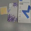 for iPhone 17 Case,[3 in 1] with Screen Protector & Camera Lens Protector, Flower Pattern Design,Clear Soft Shockproof Slim Floral Phone Cover for Women Girls 2025 6.3" (Lavender/Purple)