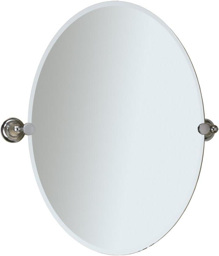 Gatco 4329 Tiara Oval Wall Mirror, Chrome,Small (26.5"L x 24"W)
