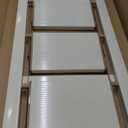 GameGem 3 Step Ladder, Folding Step Stool with Wider Pedal, Anti-Slip Feet & Non Slip Stripes, Aluminum Sturdy Material, 300Lbs Capacity, Elegant Look of Cream Chocolate Better Matches Your Home