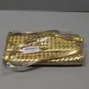 KDranxi Woven Handbag for Women Evening Shoulder Bag Casual Leather Handbag Fashion Crossbody Clutch Purse Gold