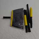 JEHONN Outdoor Broom Heavy Duty with 55 inches Long Handle, Household Collapsible Angle Brush for Sweeping Indoor Kitchen Patio Shop Outside Garage Lobby Garden Deck Hardwood Floors (Yellow)