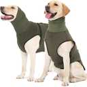 ROZKITCH Dog Anxiety Vest Hoodie with Head Cover, Jacket for Noise Block & Ear Protection, Calming Coat for Travel & Vet Visits ArmyGreen S