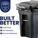 Plasticplace 95-96 Gallon Garbage Can Liners Heavy Duty 1.5 Mil Black Trash Bags Tear-Resistant Outdoor Garbage Bags for Rollaway Bins Large 61" x 68" Industrial-Strength Waste Bags (25 Count)