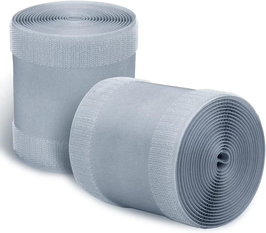 2 Pcs Gray Floor Cord Cover for Office Carpet Wire Cover Under Desk Cable Grip Strip Management Hold Cords in Place for Power Cords Audio Cables Coaxial Cable Telephone Line (3.9 Width X 10Length) (Grey)