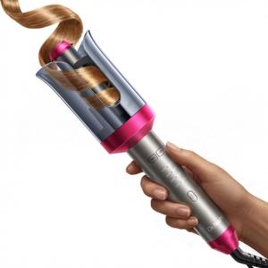 DRFLASH Automatic Rotating Curling Iron, 1-Inch Ceramic-Coated Barrel for Less Damage, 4 Heat Levels, 30s Fast Heat-Up, Anti-Scald & Anti-Tangle, Dual Voltage 100-240V, Curling Wand for All Hair Types