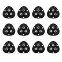 12PCS Self Adhesive Mini Caster Wheels for Small Appliances Black