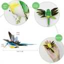 LWINGFLYER 12pcs Artificial Humming Birds Realistic Flying Hummingbird Clip on Christmas Tree Ornaments 5.5inch for Wreath Crafts Wedding Party Decoration