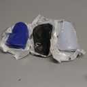 Vinsot 3 Pairs Mini Soccer Shin Guards Extra Miniature Shin Pads 3.74 x 2.36 Inches Small Football Guards for Youth Adults Men Women Players Protective Sports Equipment (Black, White, Blue)