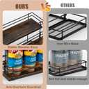 Coffee Syrup Organizer Rack, 2 Tier Syrup Holder for Coffee bar Syrup Storage,Kitchen Condiment Organization and Wine Display(6 Bottle Capacity).
