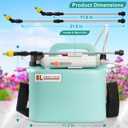 Electric Garden Sprayer 1.6 Gallon, Battery Powered Sprayer with 5 Nozzles & Extra O-Ring, Cordless Automatic Plant Sprayer with Telescopic Wand for Lawn and Garden