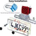 BFXM Universal Trailer License Plate Bracket Frame with Mounting Kit, License Plate Holder with Screws, Reflective Sticker, License Plate Bracket for RV, Boat, Trailer (Silver)