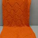 EDITCOZY Women Mesh Sheer 3pcs Outfits Long Sleeve Top Long Pant Bikini Cover Up (X-Large,Orange)