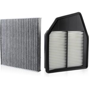 Cabin Air Filter Engine air Filter Compatible with Honda Accord 2.4L Gas Only 2008 2009 2010 2011 2012 Compatible with Crosstour 2012 2013 2014 2015 17220-R40-A00 80292-SEC-A01 80292- SDA-A01