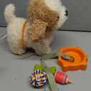 OR OR TU Walking Barking Toy Dog with Remote Control Leash, Plush Puppy Electronic Interactive Toys for Kids, Shake Tail,Pretend Dress Up Realistic Stuffed Animal Dog Age 3 4 5 6+ Years Old Best Gift