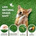 Dog Grass Pad with Tray - 41''x27'' Portable Dog Litter Box with 2 Pack Hemmed Edge Artificial Grass + 2 Washable Reusable Pee Pads, Indoor Outdoor Fake Grass Pad for Dogs Potty