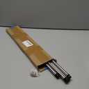 YYST Type A 16" to 39.5" Swivel End Curtain Sash Rod for Top & Bottom Doors & Sidelights Window Petite Caf Sidelight Rods W Screws (Black-4)